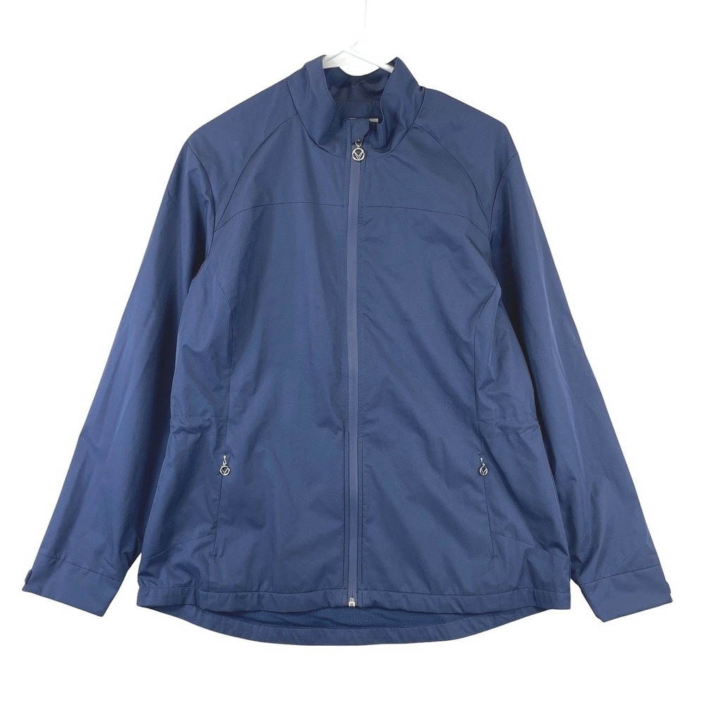 Callaway Weather Series Golf Jacket Men's Large Water Resistant Blue Full Zip